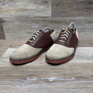 Tommy Hilfiger Brown Suede Saddle Style Oxford Shoes Men's Size 10